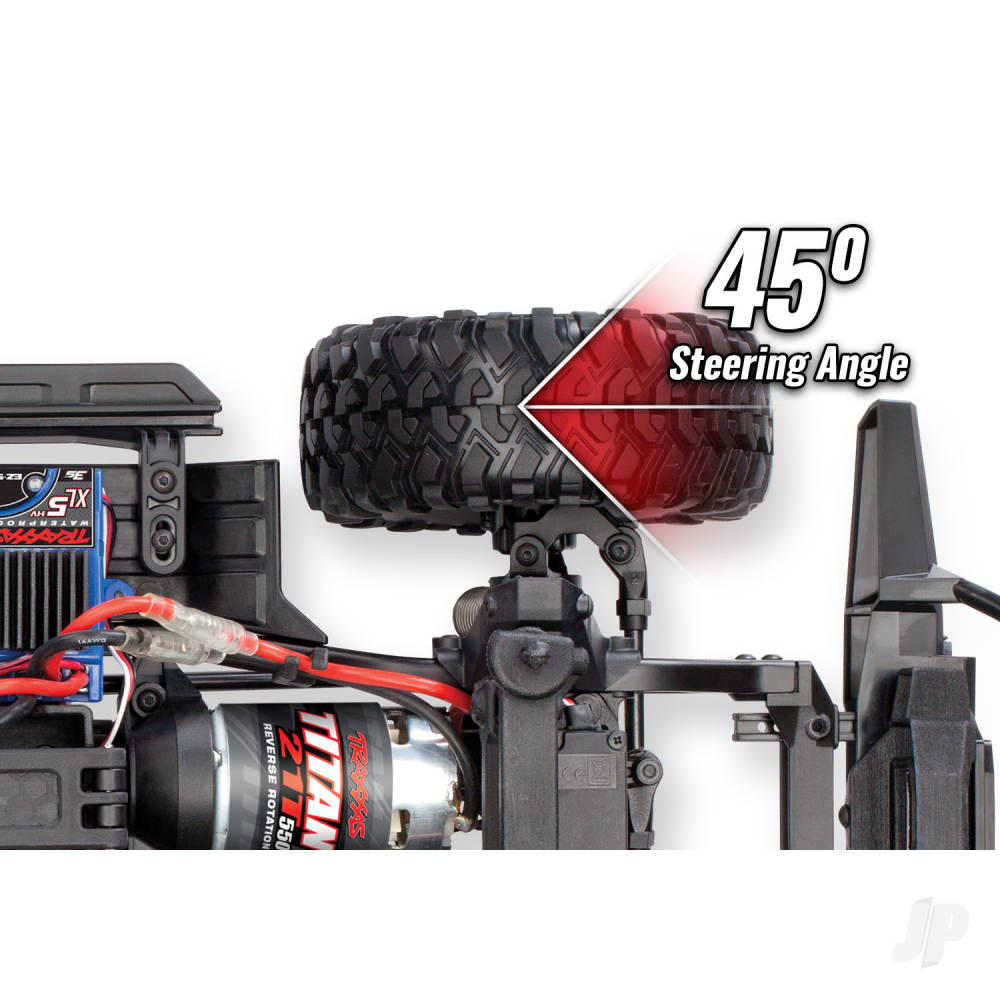 TRX-4 Land Rover Defender 1:10 4X4 Electric Trail Crawler with Winch - Sand (+ TQi 4-ch XL-5 HV Titan 550-Clipless Body))