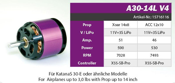 Hacker A30-14L V4 Brushless Motor