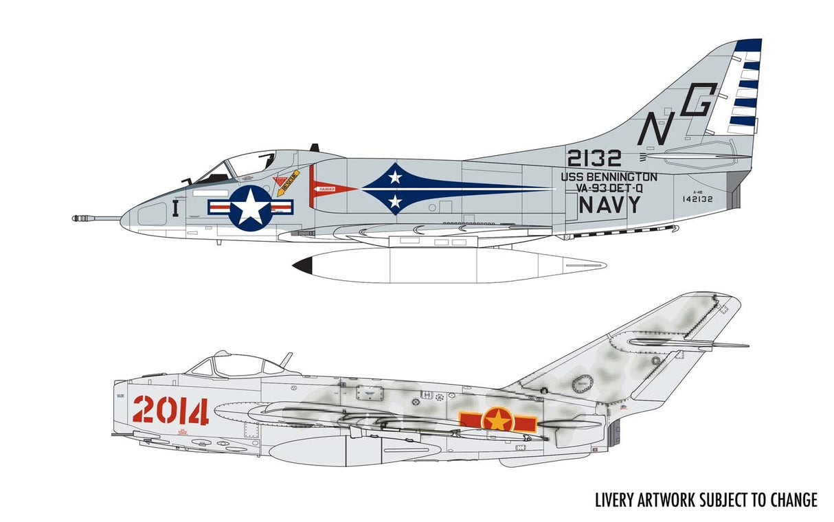 Airfix 1/72  Mig 17 & Douglas Skyhawk Dogfight Double Gift Set A50185