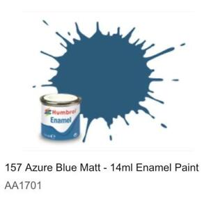 Humbrol No.1 Tinlets #157  Azure Blue Matt