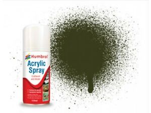 Humbrol Dark Green 163 Acrylic Spray (satin)