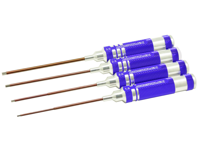 Arrowmax ALLEN WRENCH SET 1.5 2.0 2.5 & 3.0 X 120MM 4PIECES