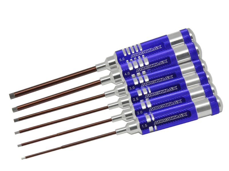 Arrowmax ALLEN WRENCH SET 1.5 2.0 2.5 3.0 4.0 & 5.0 X 120MM 6PCES