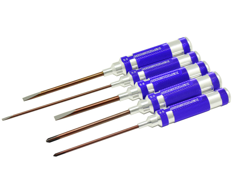 Arrowmax PHILLIPS SCREWDRIVER SET 3.5 5.0 & 5.8 X 120MM + FLAT HEAD SCREWDRIVE