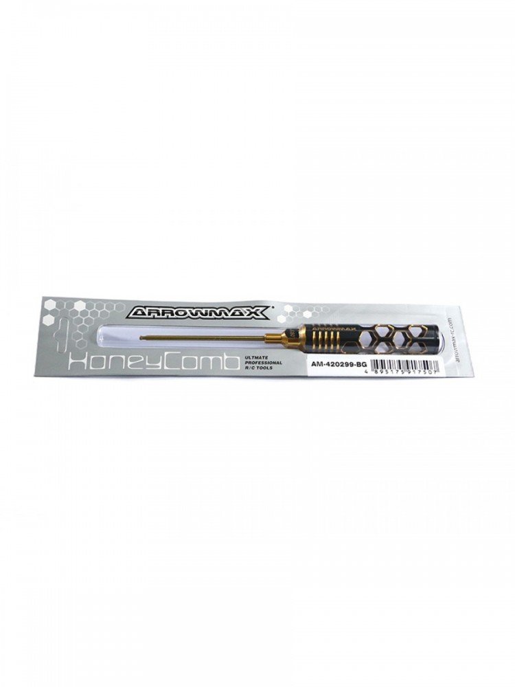 Arrowmax BALL DRIVER HEX WRENCH .093 (3/32) X 100MM BLACK GOLDEN