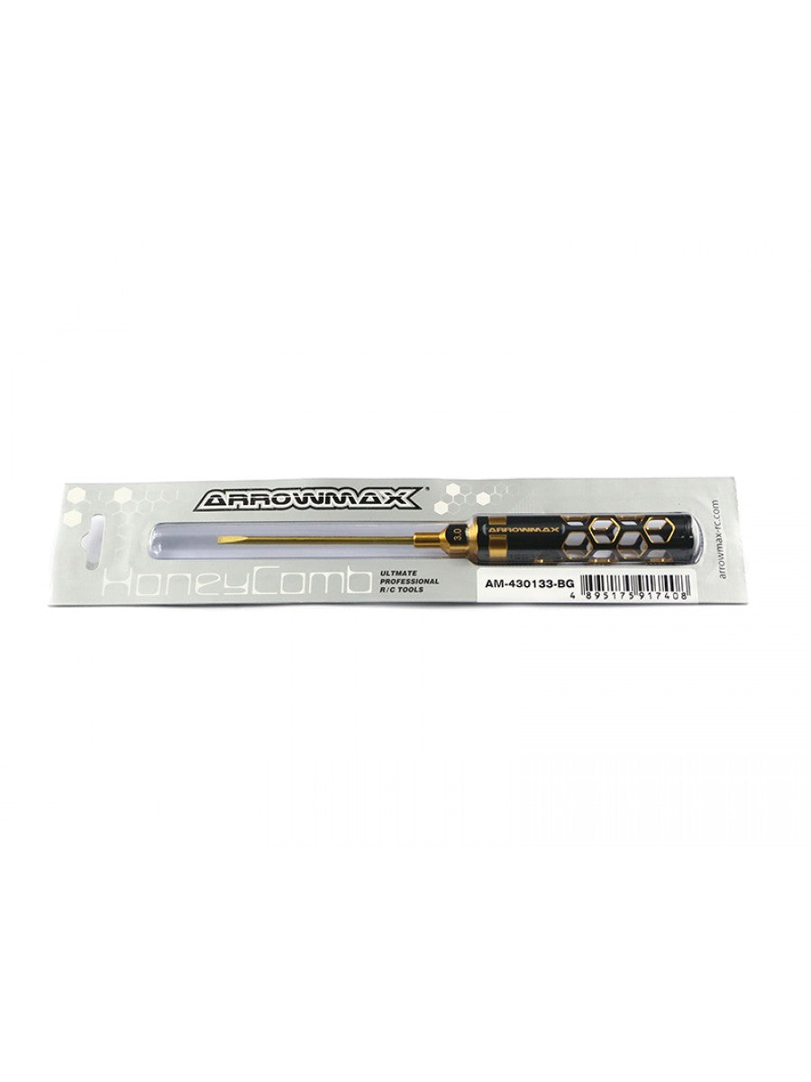 Arrowmax FLAT HEAD SCREWDRIVER 3.0 X 100MM BLACK GOLDEN