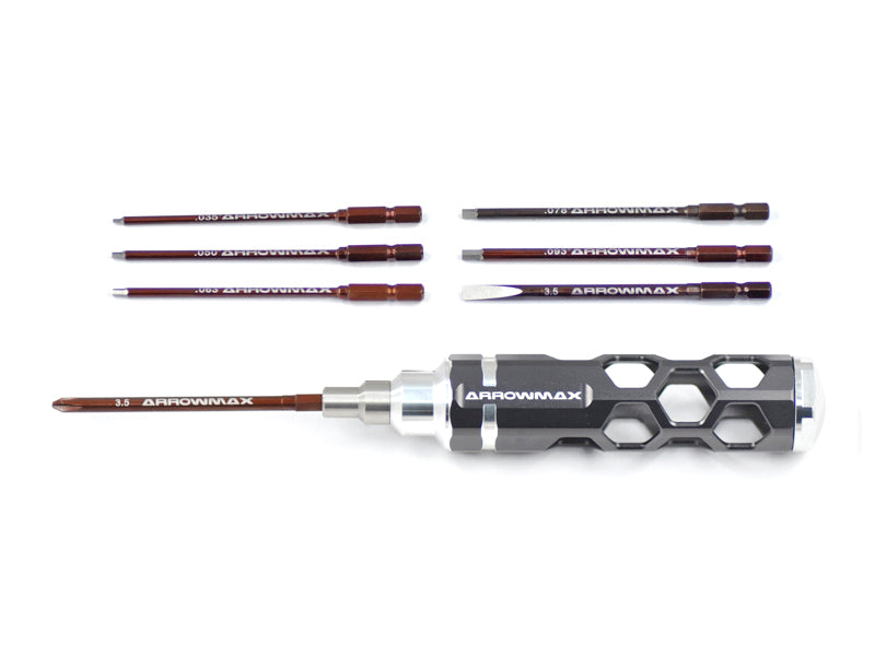 Arrowmax COMBO QUICK DRIVE TIP CADDY SET US 7 PCS HONEYCOMB