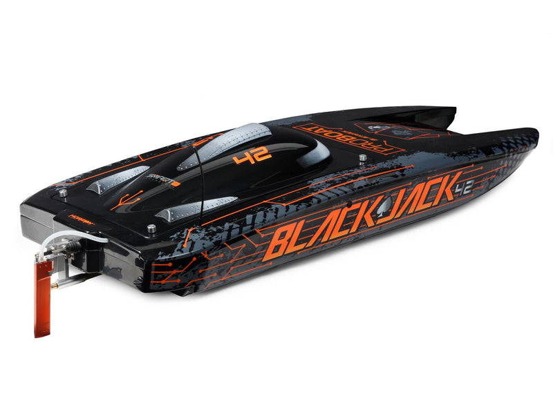 Blackjack 42 Inches 8S Brushless Catamaran RTR: Black/Orange