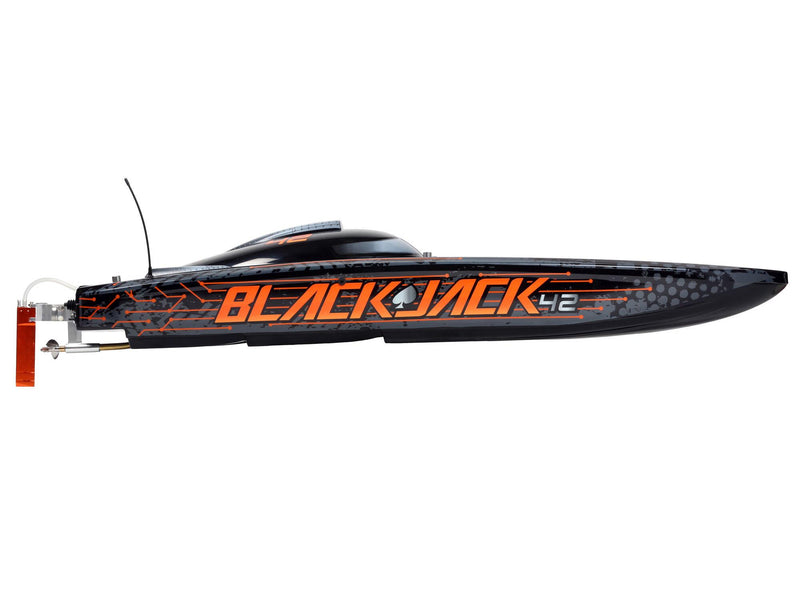 Blackjack 42 Inches 8S Brushless Catamaran RTR: Black/Orange