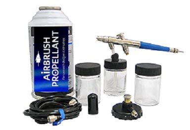 Siphon Feed 200 Airbrush with Propel Jar Regulator & Hose