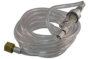 10ft. clear hose with transparent in-line drainable water-trap 1/4 Inch Fitting with integrated Propel Regulator Fitting on one end
