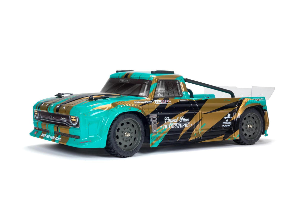 Arrma INFRACTION 4X4 1/8 MEGA Resto-Mod Truck RTR Int - Teal/Bronze
