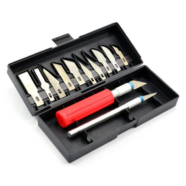 HOBBYIST KNIFE SET-3 KNIFE HANDLES 13 BLADES