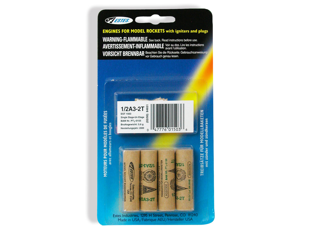 Estes Rocket motors 1/2A3-2T (Pk4)