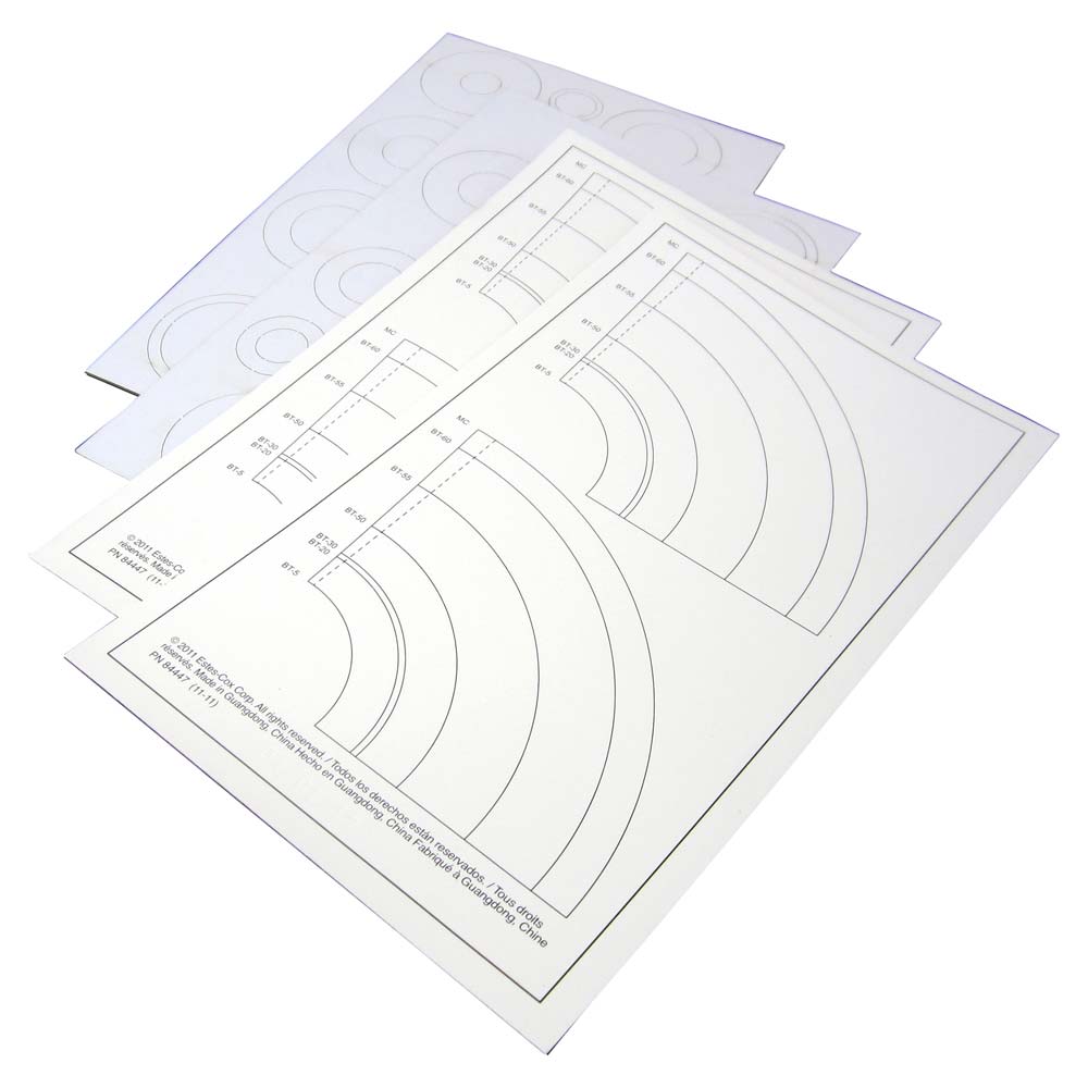 Estes Rocket Models Laser Cut Centering Rings and Paper Adapters (4 pc)