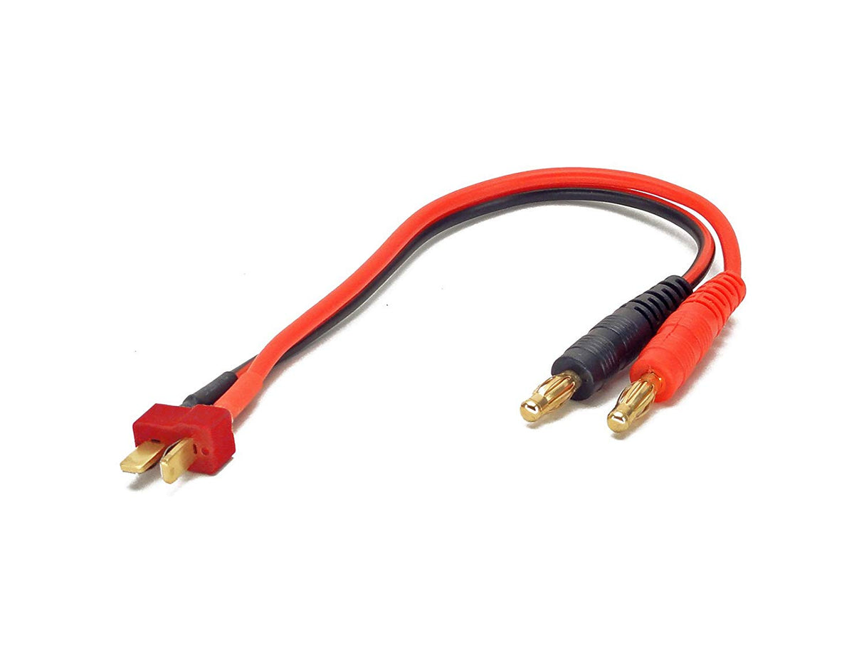 T-Plug / Deans style Charge Lead with 4MM Banana Plugs 14awg