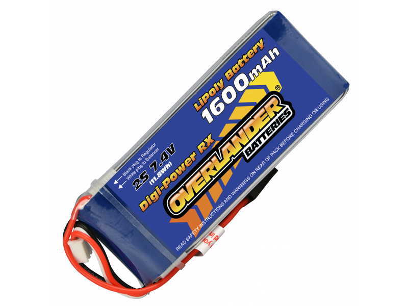 1600mAh 2s 7.4v Lipo Rx Pack