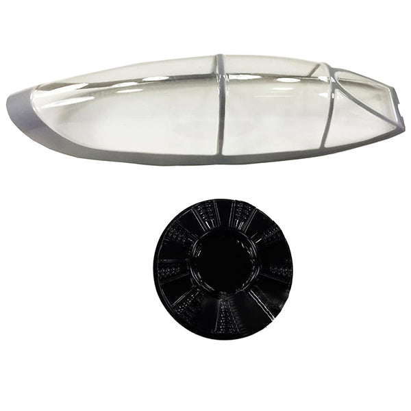 DYNAM T28 TROJAN CANOPY AND ENGINE COVER (GREY)