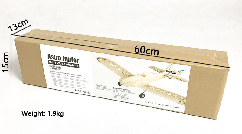 DW Astro Junior Balsa Kit 1.38M Incl. 950kv Motor / 40a ESC / Prop