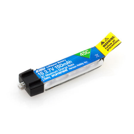 E Flite 3.7volt 150mAh 1S 45C LiPo Battery