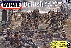 Plastic Kit Emhar 1:72 Scale British WWII Infantry with Tank Crew