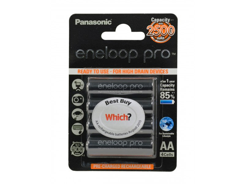 Panasonic Eneloop Pro 2500mAh AA Blister Pack- SKU 2998