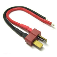 MALE DEANS PLUG WITH 10CM 14AWG SILICONE WIRE