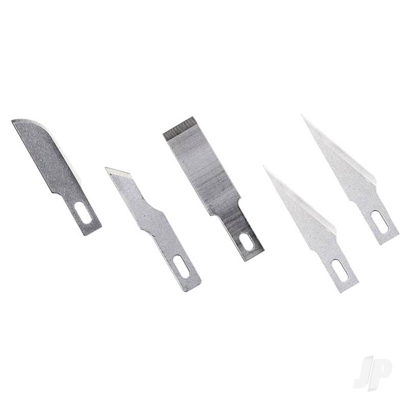 Assorted Light Duty Blades (#10 #16 #17 2x #11) Shank 0.25 Inch (0.58 cm) (5pcs) (Carded)