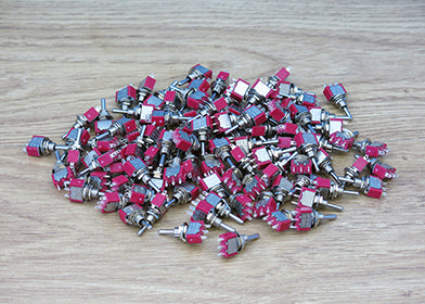 MINIATURE SWITCH DPDT ON/ON ASSEMBLED