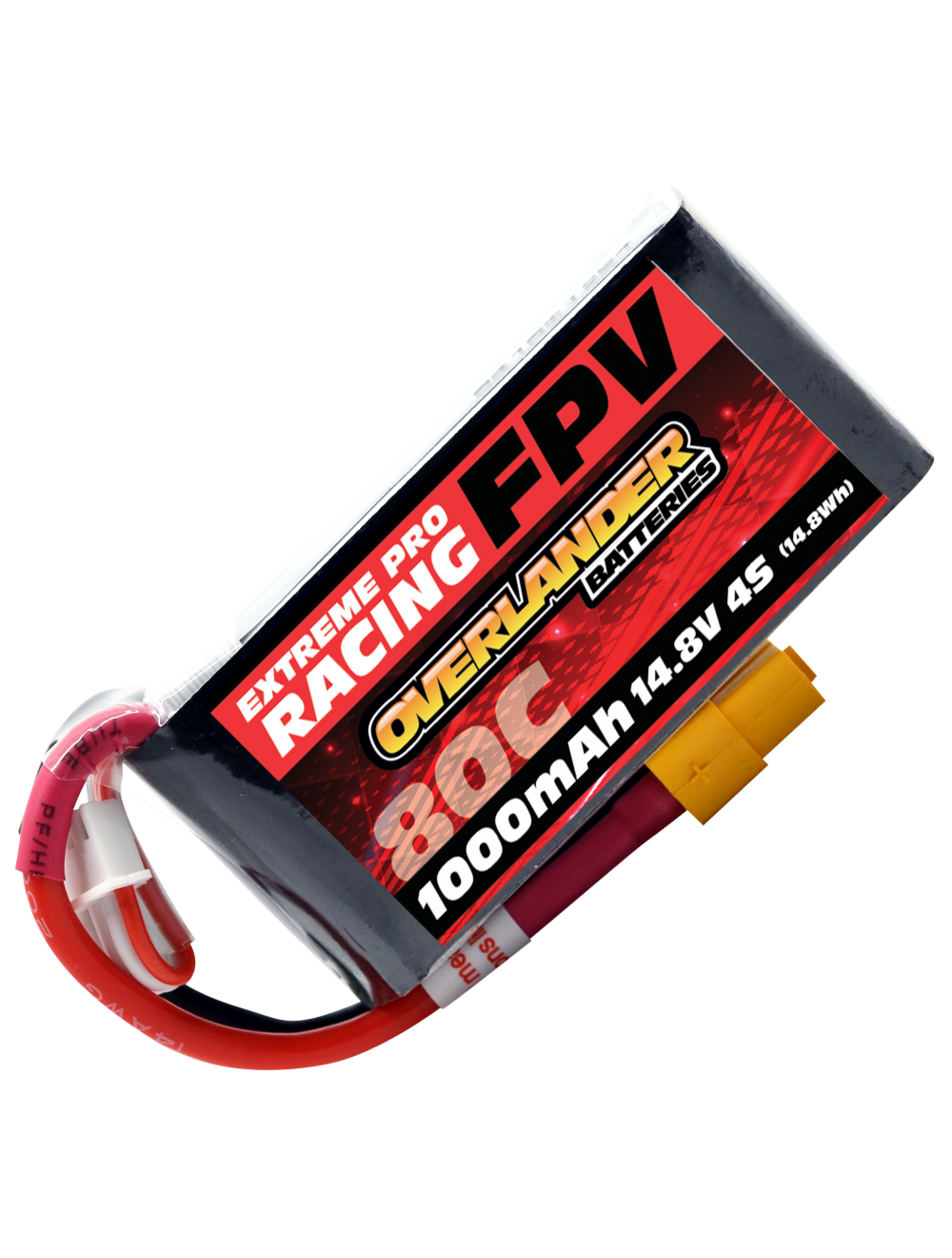 1000mAh 14.8V 4S 80C FPV LiPo Battery