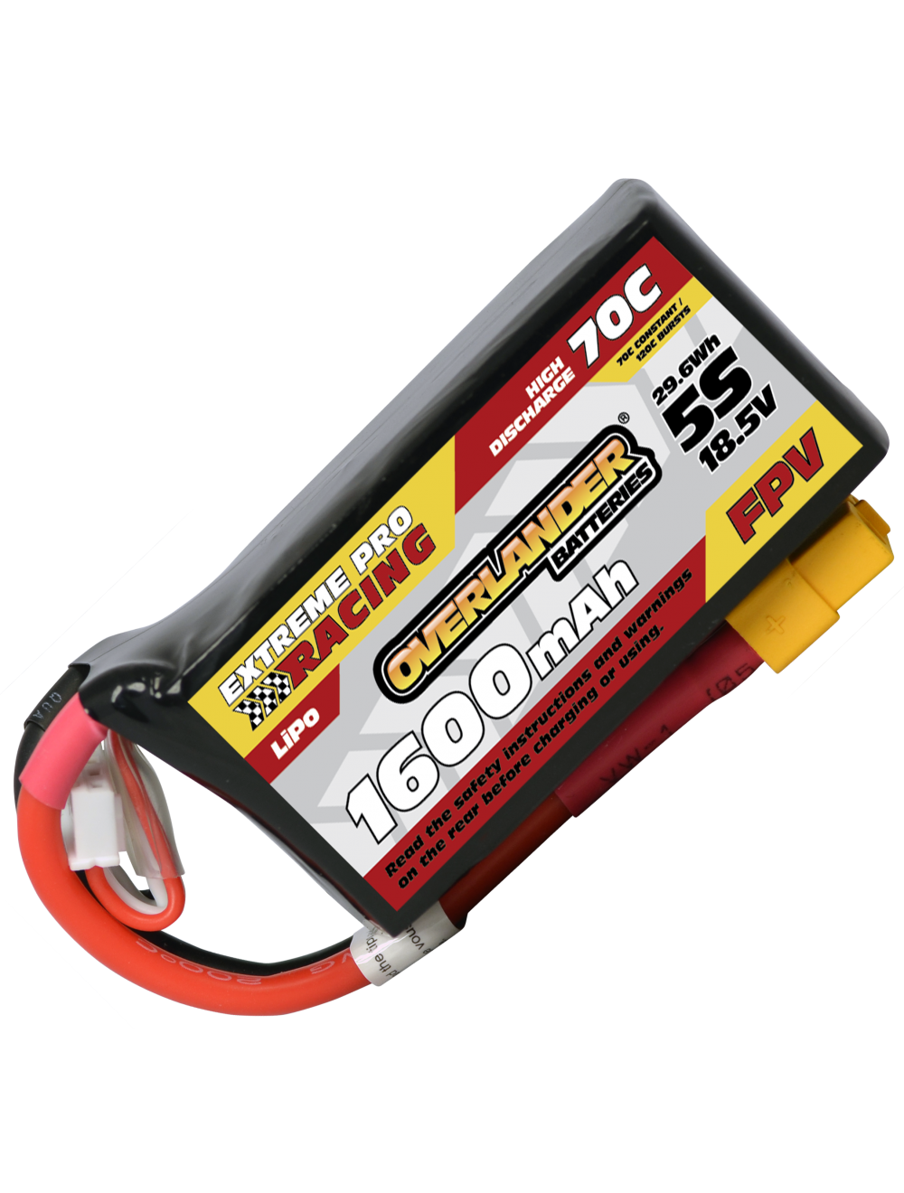 1600mAh 18.5V 5S 70C FPV Lipo Battery