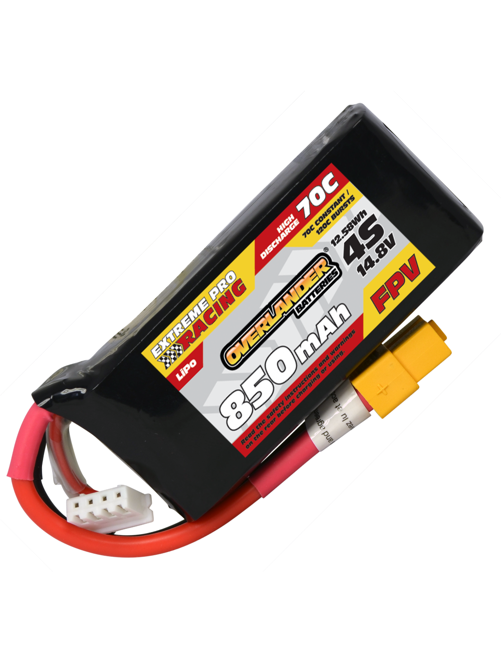850mAh 14.8V 4S 70C FPV Lipo Battery