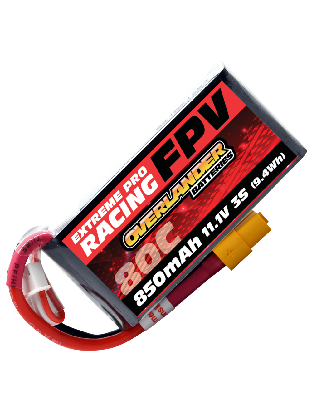 850mAh 11.1V 3S 80C FPV LiPo Battery