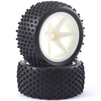 FASTRAX 1/10TH MOUNTED BUGGY TYRES LP STUB REAR (SPOKED)
