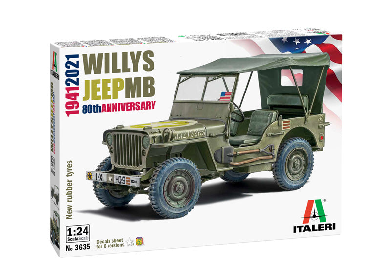 Italeri 1/24 Scale Willys Jeep MB 80th Anniversary 3635