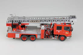 FIRE LADDER TRUCK LADDER EXTENDS CAB TILTS OUTRIGGERS WORK