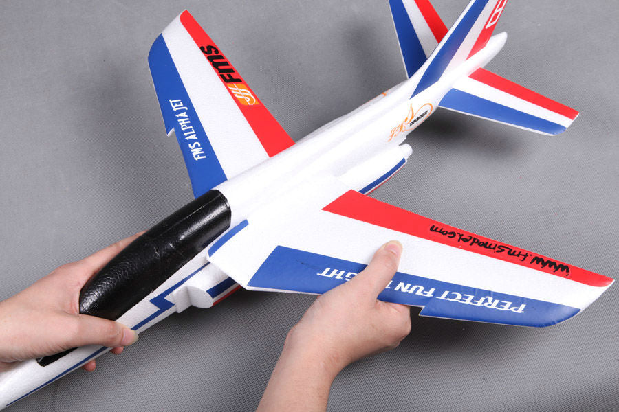 FMS 600MM FREE FLIGHT ALPHA GLIDER KIT (BLUE AND RED)