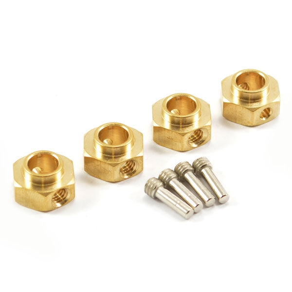 FASTRAX TRX-4 BRASS HEX WHEELHUB (4)