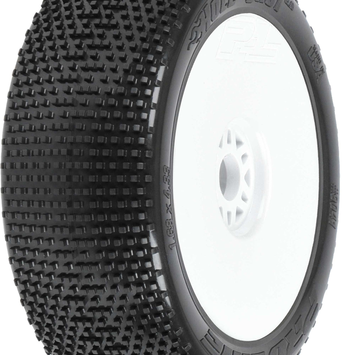 1/8 Hole Shot 2.0 S3 Front/Rear Buggy Tires Mounted 17mm Whi
