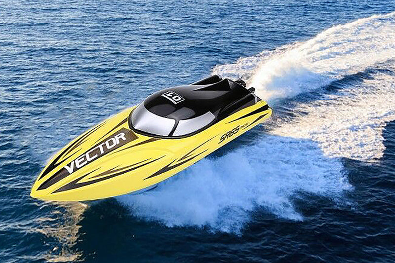 Vector SR65 Brushless ARTR Racing Boat (Yellow) (No Battery or Charger)