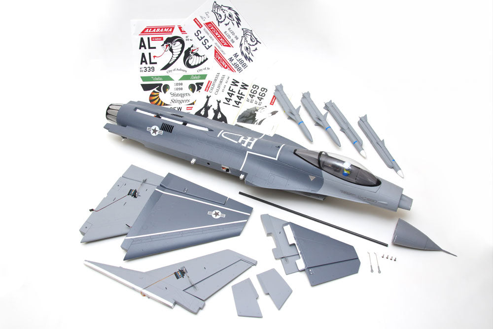 FMS F16 875MM JET FIGHTER 70MM EDF ARTF GREY Without  TX/RX/BATT