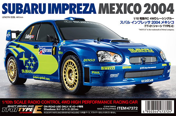 Tamiya RC 1/10 Subaru Impreza Mexico 2004 Kit TT-01 Type E 47372
