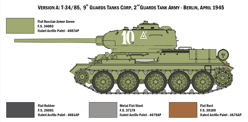 Italeri 1/35 T34/85 Zavod 183 Mod. 1944 Kit IT6545