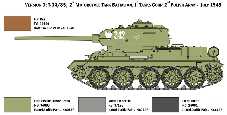 Italeri 1/35 T34/85 Zavod 183 Mod. 1944 Kit IT6545