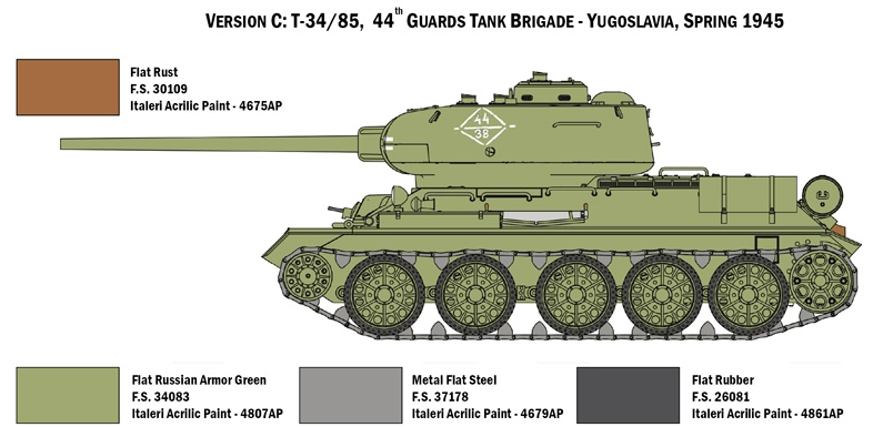 Italeri 1/35 T34/85 Zavod 183 Mod. 1944 Kit IT6545