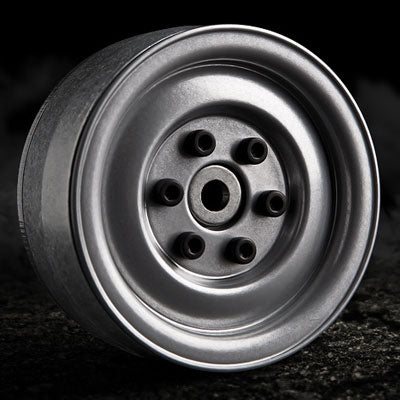 GMADE 1.9 SR03 BEADLOCK WHEELS (SEMIGLOSS SILVER) (2)