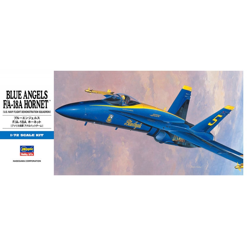 Plastic Kit Hasegawa 1:72 Scale Blue Angels F/A-18A Hornet HAD10