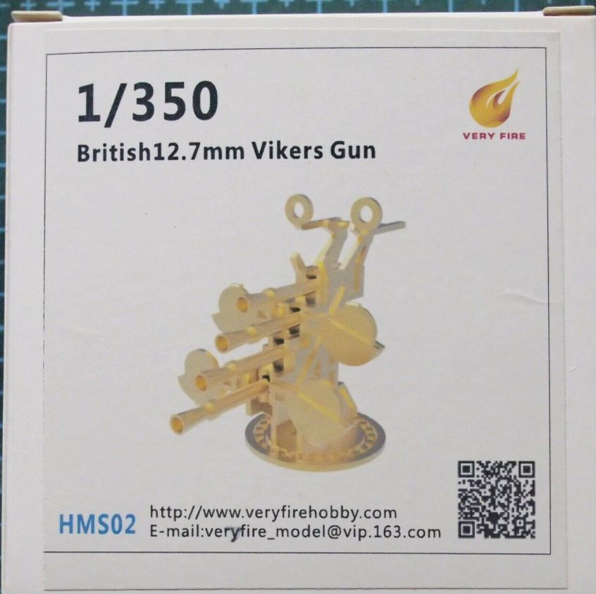 VERY FIRE 1/350 ROYAL NAVY 12.7MM VICKERS GUN SET 8 GUNS HMS02
