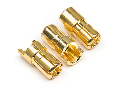 HPI SPARES Male Gold Connectors (6.0mm dia) (3 Pcs) (HPI 7)