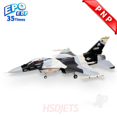 HSD F-16 105mm EDF Foam Jet - Alaska Snow Camo V2 (PNP 12S no turbine included)